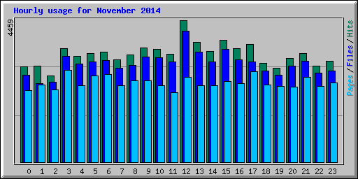 Hourly usage for November 2014