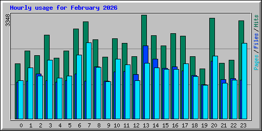 Hourly usage for February 2026