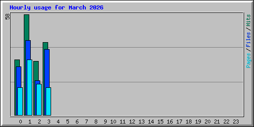 Hourly usage for March 2026