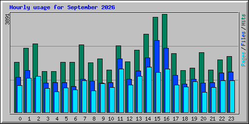 Hourly usage for September 2026